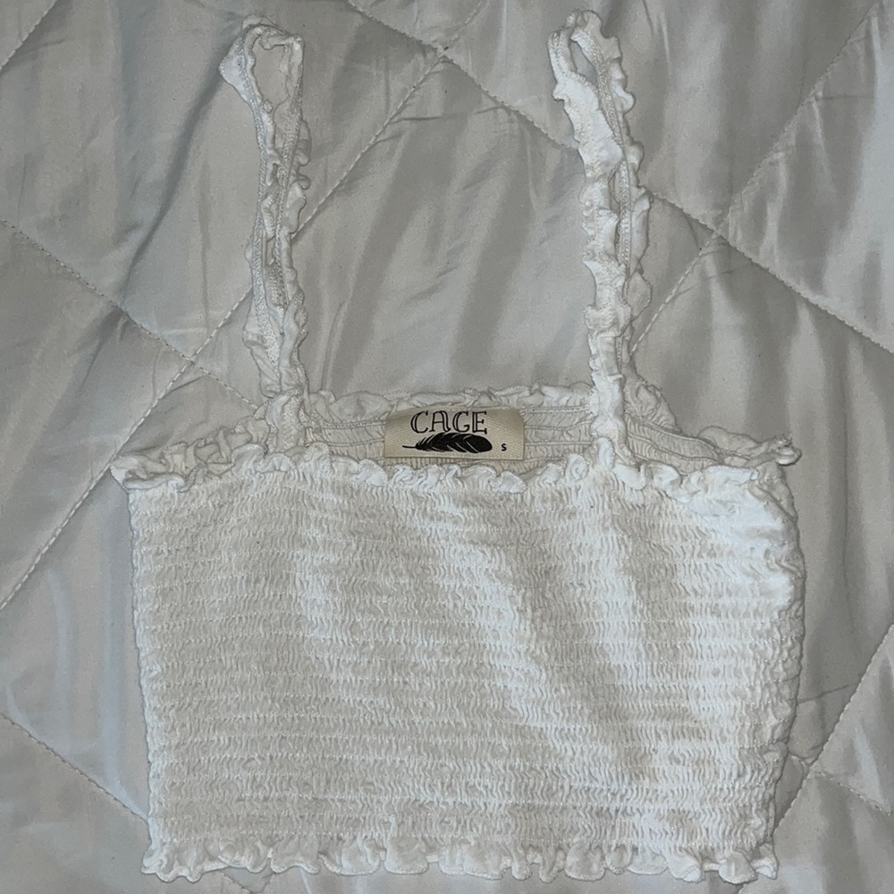 White crop top